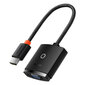 Baseus Lite Series HDMI to VGA adapteris, with audio (black) цена и информация | Adapteriai, USB šakotuvai | pigu.lt