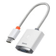 Baseus Lite Series HDMI to VGA adapteris, with audio (white)