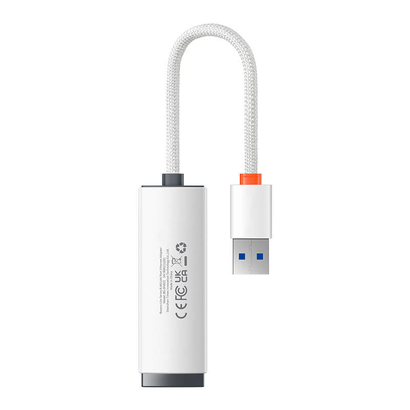Baseus Lite Series USB-C to RJ45 network adapteris (white) kaina ir informacija | Adapteriai, USB šakotuvai | pigu.lt