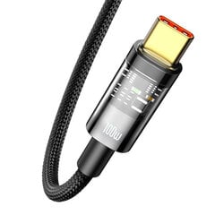 Baseus Explorer, USB to USB-C Cable, 100W, 2m (Black) цена и информация | Кабели для телефонов | pigu.lt