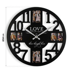 Sieninis laikrodis Versa metalinis 4,5 x 60 x 60 cm kaina ir informacija | Laikrodžiai | pigu.lt