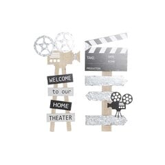 Настенный декор DKD Home Decor Классическое кино (32 x 2 x 70 см) (2 шт.) цена и информация | Детали интерьера | pigu.lt