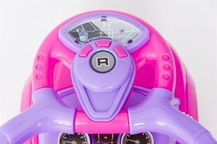 Машинка - каталка с ручкой, резиновые колёса HZ614R Pink цена и информация | Игрушки для малышей | pigu.lt