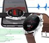 Rubicon RNCE78 Silver/Black Leather + Grey kaina ir informacija | Išmanieji laikrodžiai (smartwatch) | pigu.lt