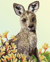 Deimantinė mozaika Kangaroo & Kangaroo Paw Flower, 41x51 цена и информация | Алмазная мозаика | pigu.lt