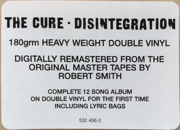 Vinilo plokštė The Cure „Disintegration“ kaina ir informacija | Vinilinės plokštelės, CD, DVD | pigu.lt