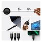 Baseus Bright Mirror 2 3in1 USB Type C - micro USB + Lightning + USB Type C 3.5A 1.1m blue (CAMJ010203) kaina ir informacija | Laidai telefonams | pigu.lt