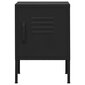 vidaXL Naktinis staliukas, juodas, 35x35x51cm, plienas kaina ir informacija | Spintelės prie lovos | pigu.lt
