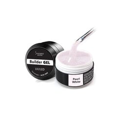 Statybinis gelis nagams SINCERO SALON, Pearl white, 15 ml kaina ir informacija | Nagų lakai, stiprintojai | pigu.lt