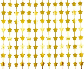 Декоративное украшение - занавеска Stars, 100 х 200 см (цвет: metallic gold) SH-KGMZ цена и информация | Праздничные декорации | pigu.lt