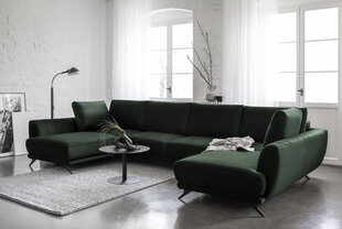 NORE Larco универсальный мягкий уголок, темно-зеленый цвет цена и информация | Угловые диваны | pigu.lt