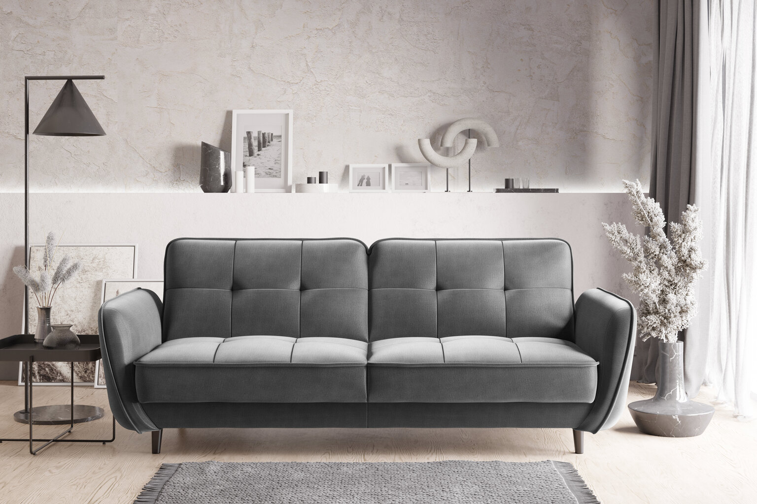 Sofa NORE Bellis, pilka цена и информация | Sofos | pigu.lt