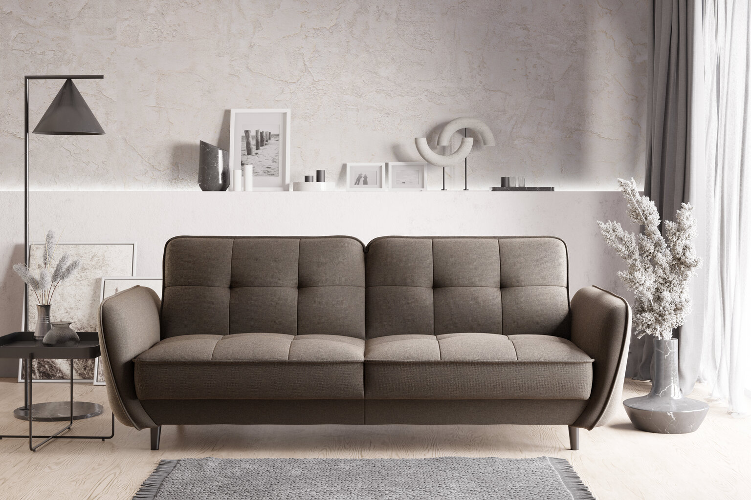 Sofa NORE Bellis, ruda kaina ir informacija | Sofos | pigu.lt
