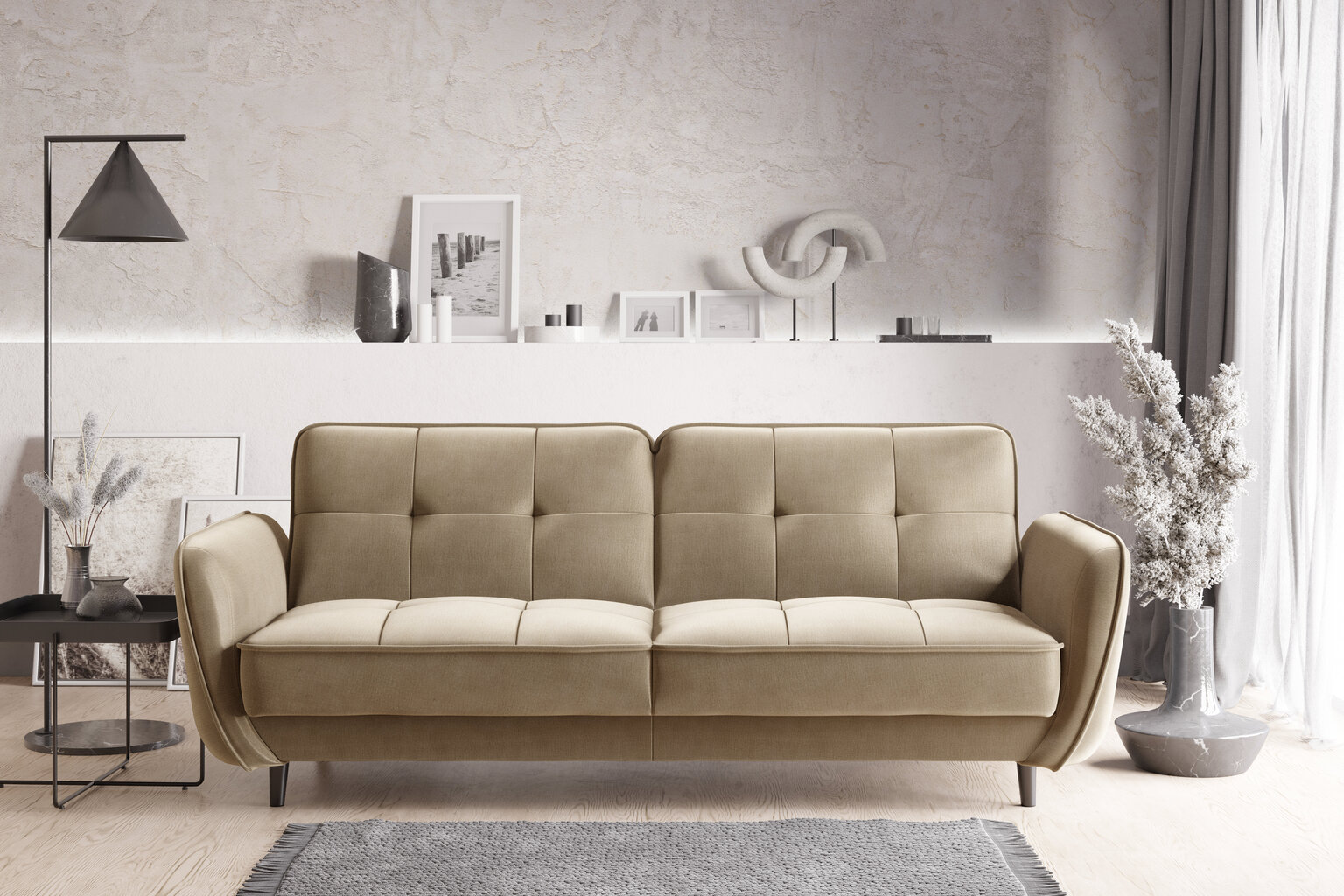 Sofa NORE Bellis, šviesiai ruda цена и информация | Sofos | pigu.lt
