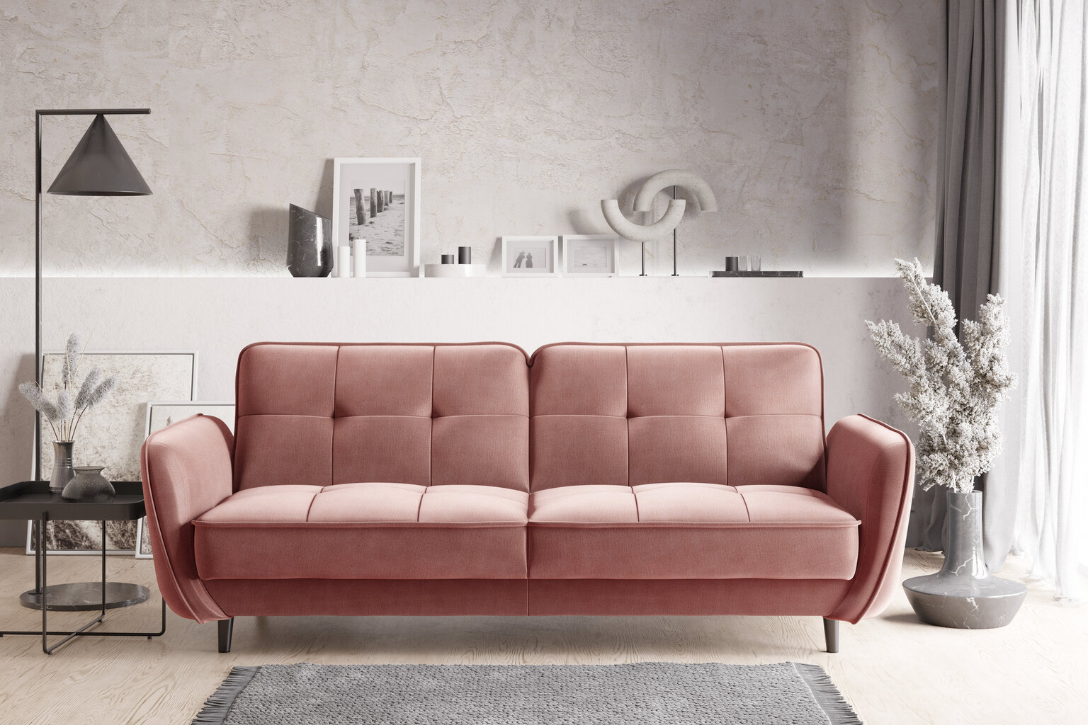 Sofa NORE Bellis, rožinė kaina ir informacija | Sofos | pigu.lt
