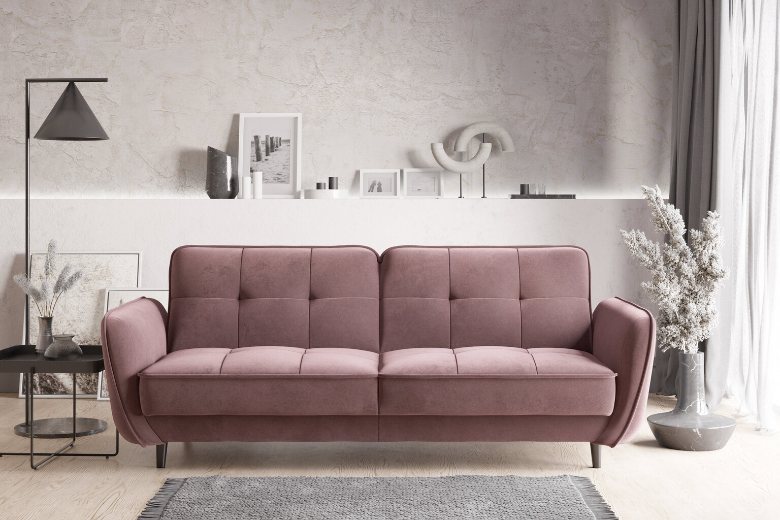 Sofa NORE Bellis, rožinė kaina ir informacija | Sofos | pigu.lt