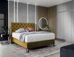 Кровать NORE Cortina, 140x200 см, желтый цвет