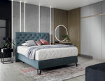 Кровать NORE Cortina, 140x200 см, светло-синяя