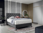 Кровать NORE Cortina, 140x200 см, темно-серый цвет
