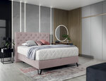 Кровать NORE Cortina, 140x200 см, розовый цвет