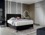 Кровать NORE Cortina, 140x200 см, черный цвет