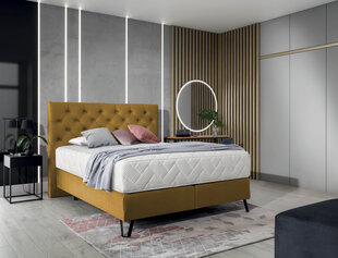 Кровать NORE Cortina, 160x200 см, желтая цена и информация | Кровати | pigu.lt