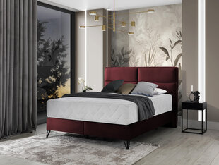 Кровать NORE Safiro, 140x200 см, вишня цена и информация | Кровати | pigu.lt