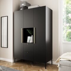 Шкаф NORE Lanzzi, черный цвет цена и информация | Шкафы | pigu.lt