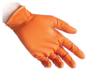 Перчатки Power Grip нитриловые оранжевые 50 шт/упаковка цена и информация | Рабочие перчатки | pigu.lt