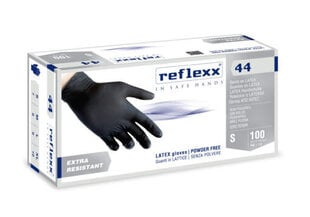 Перчатки латексные одноразовые черные 100 шт/день цена и информация | Рабочие перчатки | pigu.lt