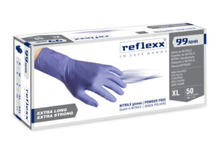 Перчатки прочные нитриловые фиолетовые 50 шт/уп цена и информация | Рабочие перчатки | pigu.lt