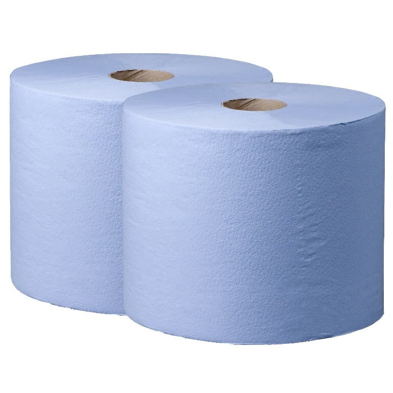 Popierinės šluostės, 2 sluoksnių, mėlyna, 25,5 x 32 cm,1125 lapai, 2 vnt./pak. kaina ir informacija | Tualetinis popierius, popieriniai rankšluosčiai | pigu.lt