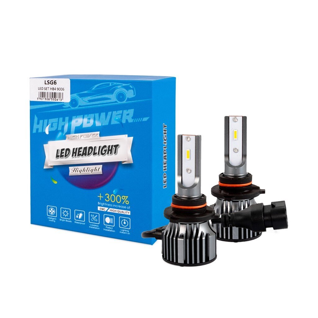 LED lempų rinkinys M-Tech HB4 / 9006 kaina ir informacija | Automobilių lemputės | pigu.lt