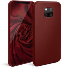 Moozy Minimalist Silikoninis Dėklas Huawei Mate 20 Pro, Raudono Vyno Spalva - Matinės Dangos Plonas TPU Dėklas kaina ir informacija | Telefono dėklai | pigu.lt