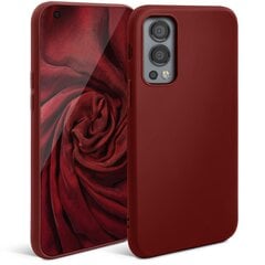 Moozy Minimalist Silikoninis Dėklas OnePlus Nord 2 5G, Raudono Vyno Spalva - Matinės Dangos Plonas TPU Dėklas kaina ir informacija | Telefono dėklai | pigu.lt