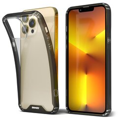 Противоударный чехол Moozy Xframe для iPhone 13 Pro – Двухцветный прозрачный гибридный чехол с черным амортизирующим ободком из ТПУ цена и информация | Чехлы для телефонов | pigu.lt