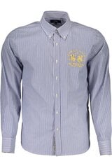 Marškiniai vyrams La Martina XMC007-PP340, mėlyni kaina ir informacija | Vyriški marškiniai | pigu.lt