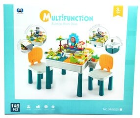 Многоцелевой развивающий пластиковый конструктор со столом и стульями цена и информация | Развивающие игрушки | pigu.lt