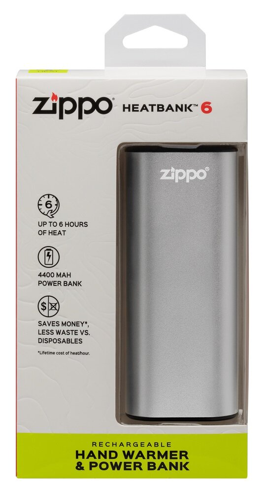 Zippo HeatBank® 6 įkraunamas rankų šildytuvas + maitinimo bankas kaina ir informacija | Atsarginiai maitinimo šaltiniai (power bank) | pigu.lt