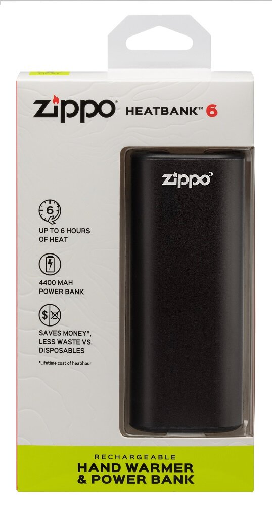 Zippo HeatBank® 6 įkraunamas rankų šildytuvas + maitinimo bankas kaina ir informacija | Atsarginiai maitinimo šaltiniai (power bank) | pigu.lt