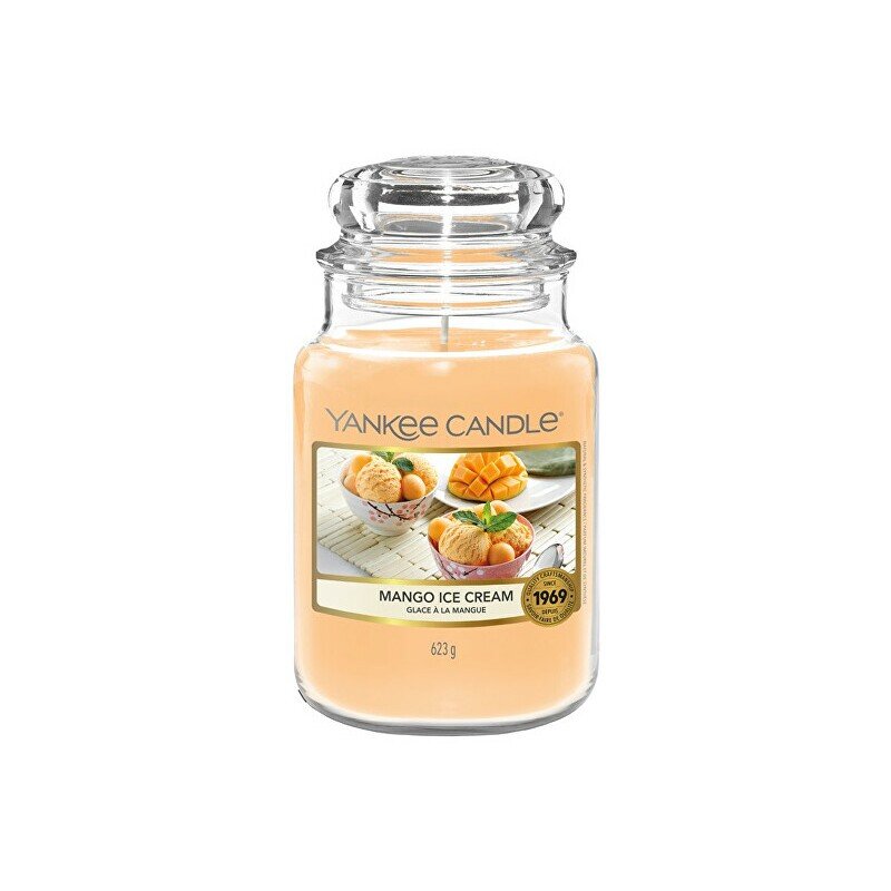 Yankee Candle Aromatinė žvakė "Classic" dideli mangų ledai 623 g kaina ir informacija | Žvakės, Žvakidės | pigu.lt