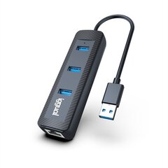 USB-хаб на 3 порта iggual CARBON цена и информация | Адаптеры, USB-разветвители | pigu.lt