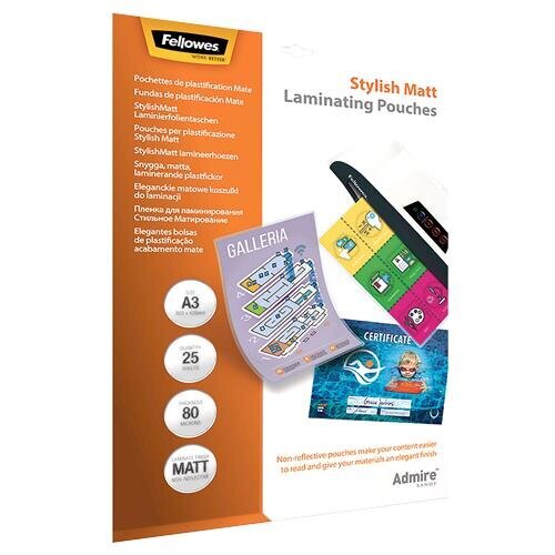 Laminavimo maišeliai Fellowes 25Vnt. 5602201 цена и информация | Kanceliarinės prekės | pigu.lt