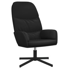 vidaXL Poilsio kėdė, juodos spalvos, dirbtinė oda kaina ir informacija | Svetainės foteliai | pigu.lt