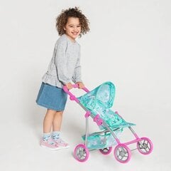 Lėlių vežimėlis Smiki, mėtinė/rožinė, 56 cm kaina ir informacija | Smiki Vaikams ir kūdikiams | pigu.lt