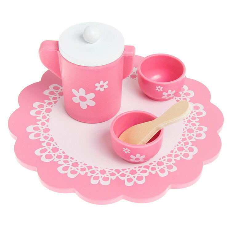 Žaislinis medinis arbatos rinkinys kaina ir informacija | Žaislai mergaitėms | pigu.lt