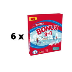 Skalbimo milteliai BONUX White, Polar Ice Fresh, 4 skalb./300g. x 6 vnt. pakuotė kaina ir informacija | Skalbimo priemonės | pigu.lt