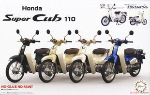 Klijuojamas Modelis Fujimi EX-2 Honda Super Cub110 (Classical White) 1/12 , 141824 kaina ir informacija | Klijuojami modeliai | pigu.lt