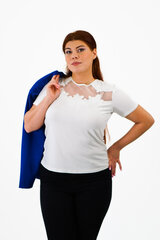 Блуза с кокеткой из сетчатой ткани цена и информация | Женские блузки, рубашки | pigu.lt