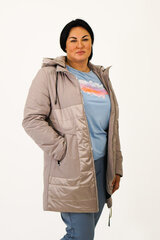 Комбинированная приталенная утеплённая куртка с модной фурнитурой цена и информация | Женские куртки | pigu.lt